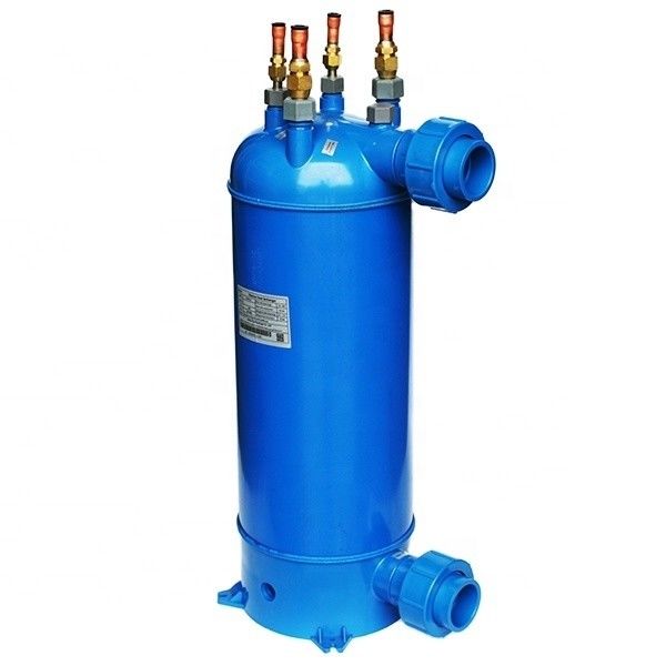 Coil de titanio con concha de PVC, intercambiador de calor de agua a agua para energía, caldera de piscina