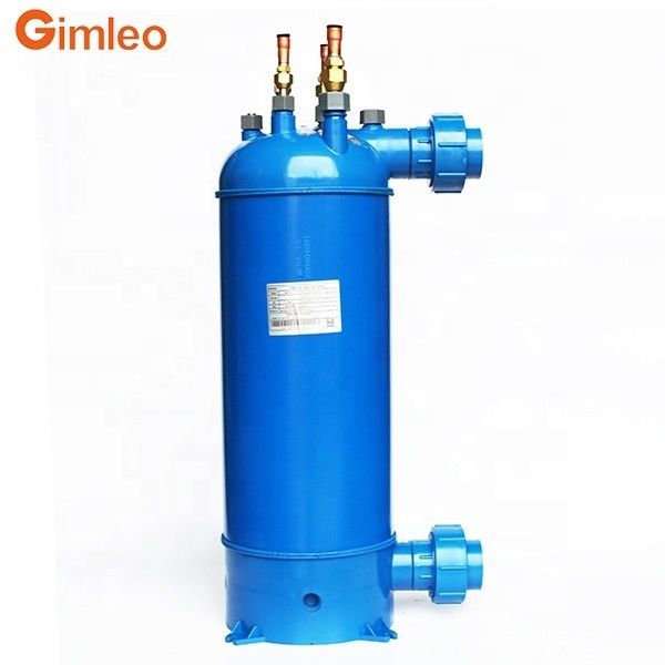 Coil de titanio con concha de PVC, intercambiador de calor de agua a agua para energía, caldera de piscina