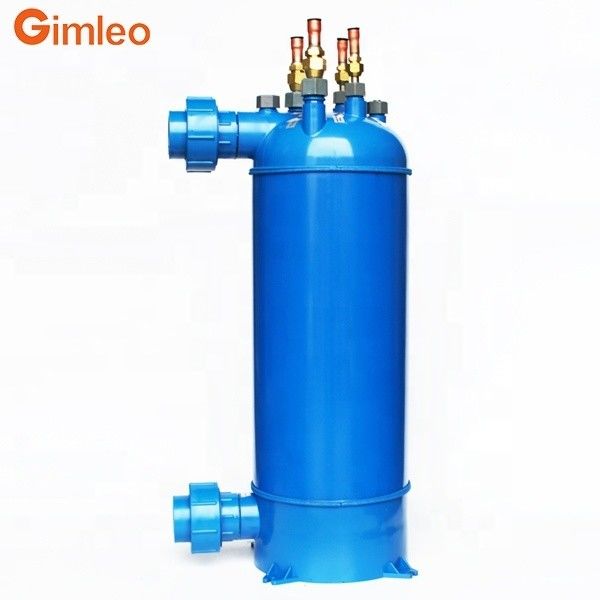 Coil de titanio con concha de PVC, intercambiador de calor de agua a agua para energía, caldera de piscina