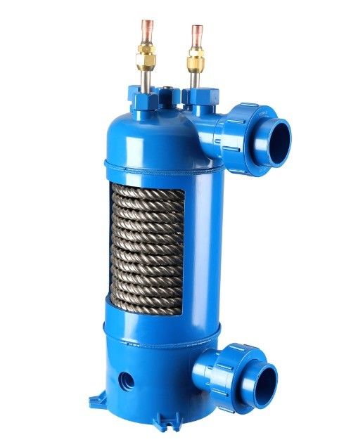 Exchanger de calor de tubo de titanio de tornillo con carcasa de PVC para el evaporador MHTA-3