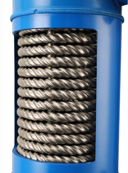 Exchanger de calor de tubo de titanio de tornillo con carcasa de PVC para el evaporador MHTA-3