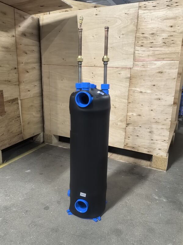 Gimleo Titanio TA1 Material del tubérculo interno Intercambiador de calor de titanio MHTA-0.75 ((NZ) Tasa de flujo de líquido 0.5m3h Solución de transferencia de calor resistente a la corrosión duradera