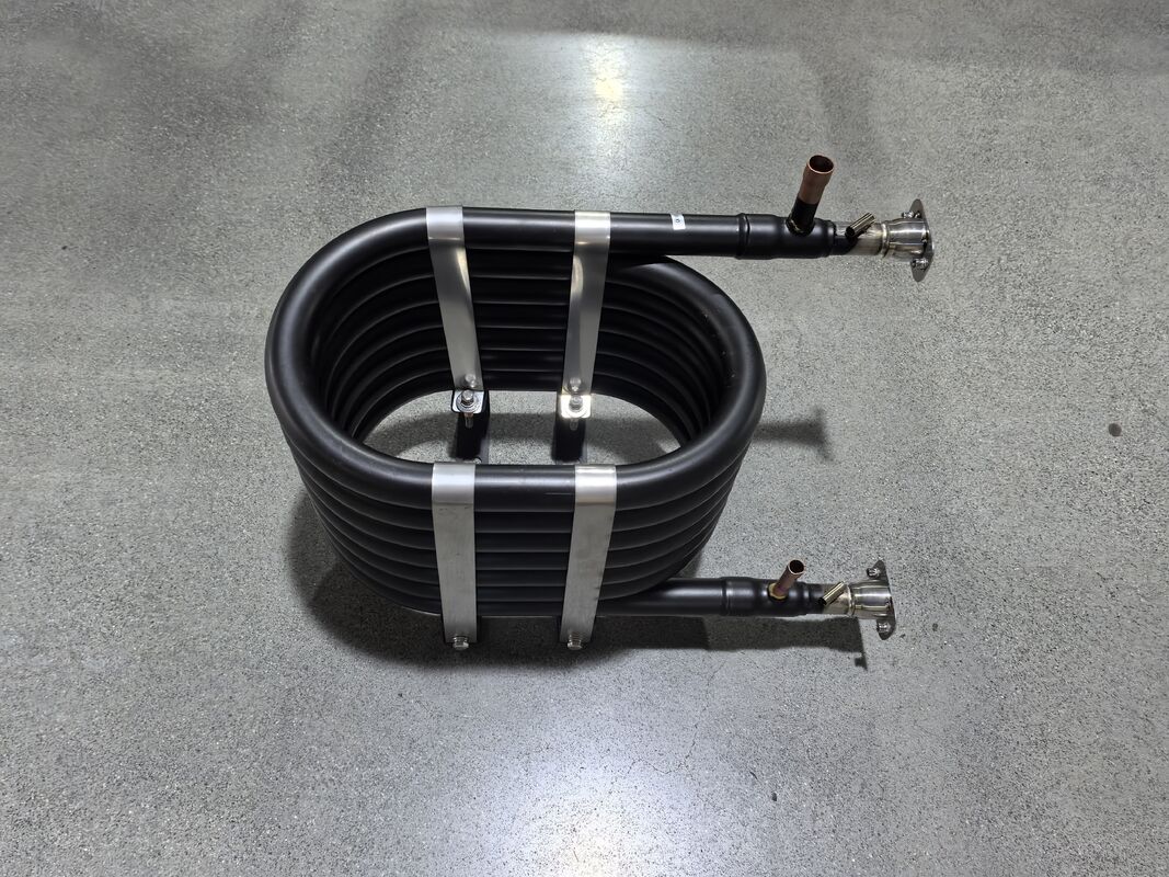 Presión máxima de trabajo 5,2 MPa intercambiador de calor coaxial compatible con los refrigerantes R22 R134a R407c y R410a solución de transferencia térmica