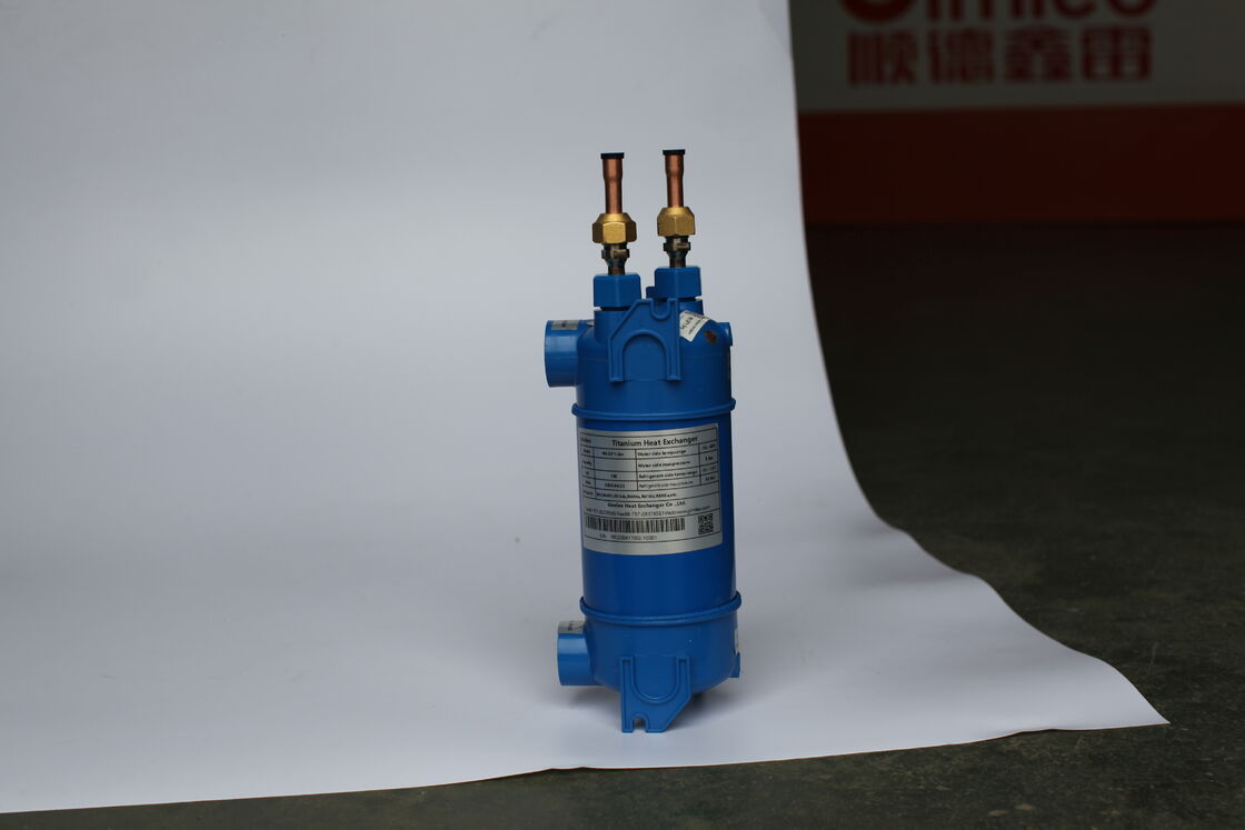 Intercambiador de calor de titanio para calefacción y refrigeración diseñado para entre 0 y 40 grados Celsius con bajas necesidades de mantenimiento