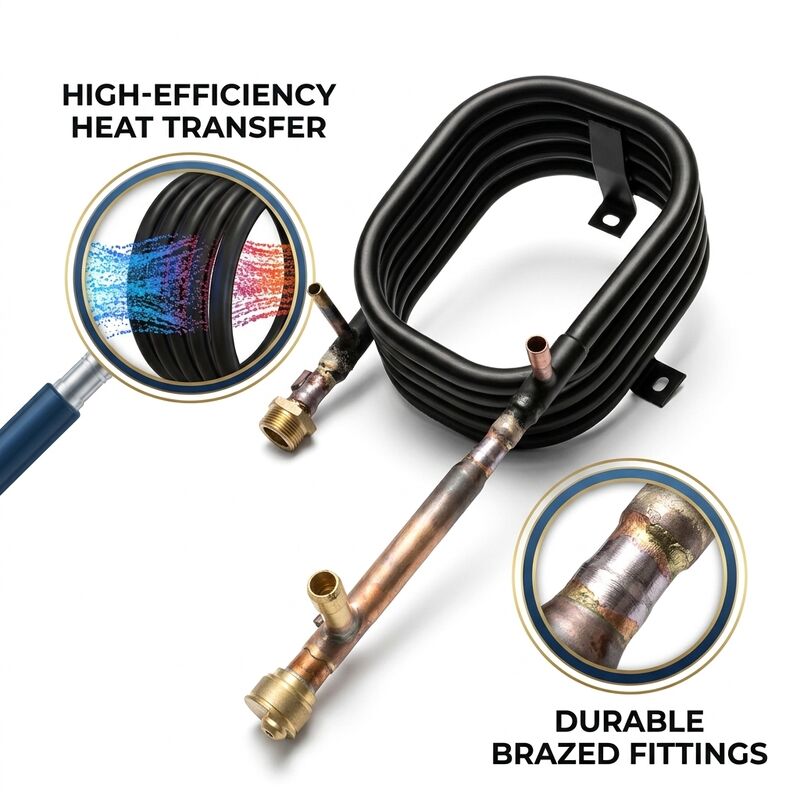 Intercambiador de calor coaxial de bajo mantenimiento y anticorrosión para sistemas de refrigeración HVAC
