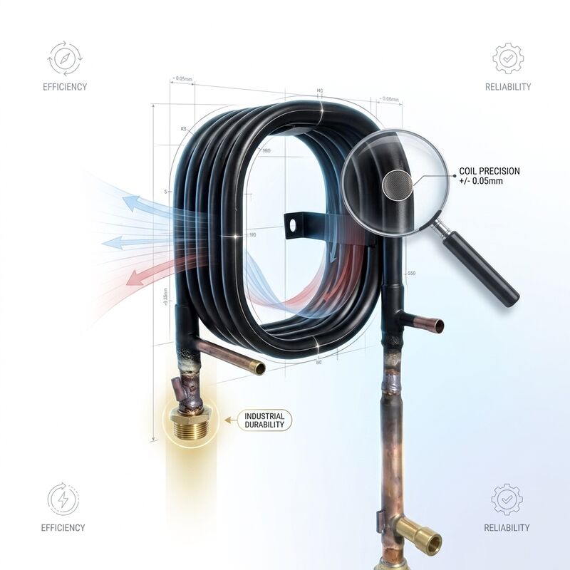 Intercambiador de calor coaxial resistente a la alta presión 4.2Mpa lado refrigerante 1.0Mpa lado de agua