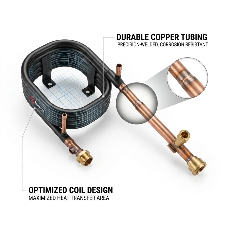 Intercambiador de calor coaxial de bajo mantenimiento 4.2Mpa Lado refrigerante 1.0Mpa Presión lateral del agua