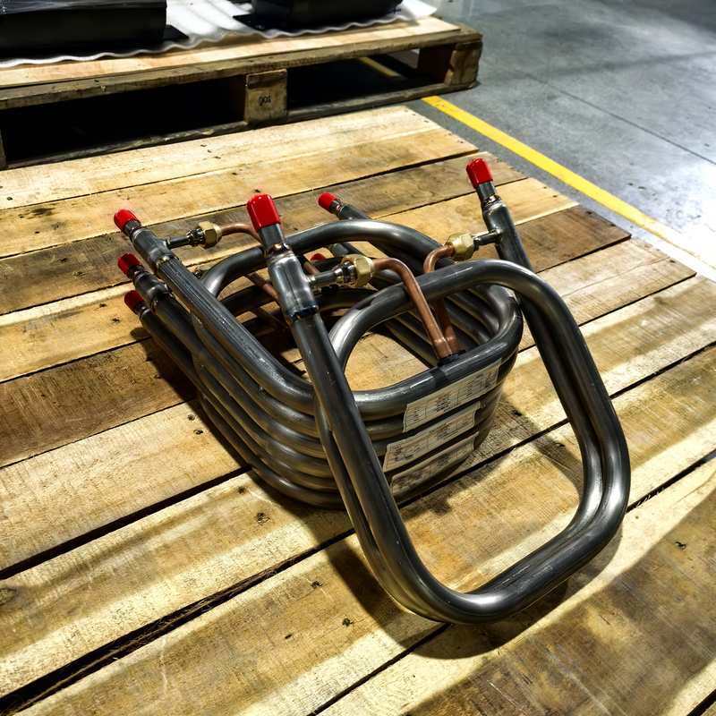 Intercambiador de calor coaxial de tubo interno TA1 de titanio con estructura de doble tubo para aplicaciones industriales